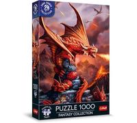 Trefl Premium Plus Quality Fantasy Collection: Fire Dragon Puzzle - 1000 Pieces, Fantasy World Images Series, Anne Stokes, for Adults and Children from 12 Years