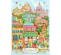 Trefl Premium Plus Quality Madalina Tantareanu: Midnight in Rome Puzzle Series 1000 Pieces Puzzle Series with Artist's Works for Adults and Children from 14 Years