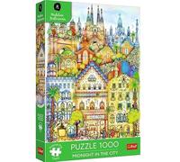 Trefl Premium Plus Quality Puzzle Madalina Tantarean: At Midnight in Barcelona - 1000 Elements, Puzzle Series with Works by the Romanian Artist, for Adults and Children from 14 Years
