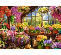 Trefl Premium Plus Quality - Puzzle Tea Time: Preparations for Spring - 1000 Elements, Series Painted Nostalgic Pictures, Ideal Adaptation of Pieces, for Adults and Children from 12 Years