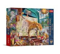 Trefl Premium Plus Quality Tea Time Puzzle - Leopards in the Painting Studio - 1000 Pieces, Nostalgic Paintings Series for Adults and Teens Ages 14+