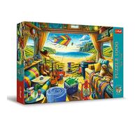 Trefl Premium Plus Quality Tea Time Puzzle - Travelling with the Camper - 1000 Pieces, Series of Painted Nostalgic Images, for Adults and Children from 12 Years
