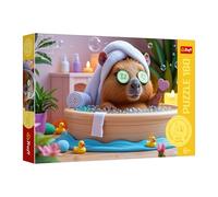 Trefl - Puzzle 160 Pieces, The Kapibara in the Spa, The Treflik Family, 5+ | Encourages concentration and observation, high quality, colourful puzzles full of details