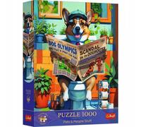 Trefl Puzzle Premium Plus Quality 1000 el. Corgi w Toalecie - Trefl