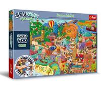 Trefl - Puzzle Spy Guy Lost Items: Europe - 500 Elements, Become Detective and Find 20 Differences, Lost Items, Creative Entertainment for Adults and Children from 10 Years
