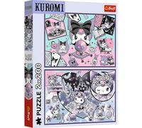 Trefl - Puzzles 2-in-1: Kuromi, Psoty Kuromi - 2 x 200 Pieces - Set of Two Puzzles for Teenagers