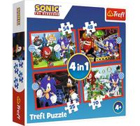 Trefl Sonic The Hedgehog 4 in 1 Puzzle Set - 35, 48, 54 & 70 Pieces - Character Puzzles for Children - For Ages 4+