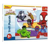 Trefl Spiderman, Brave Spider-Man - 30 Piece Jigsaw Puzzle - Colourful Puzzle with Fairy Tale Characters Creative Entertainment for Children Aged 3+