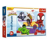 Trefl Spiderman, Brave Spider-Man - 30 Piece Jigsaw Puzzle - Colourful Puzzle with Fairy Tale Characters Creative Entertainment for Children Aged 3+