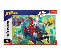 Trefl - Spiderman, Spider Mask - Puzzle 100 Pieces - Colorful Jigsaw Puzzle with Heroes Fairy Tale for Children from 5 years