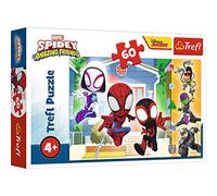 Trefl Spidey 60 Piece Jigsaw Puzzles For Kids - Spiderman Puzzle For Children Easy Hold - For Ages 4+
