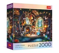 Trefl - Square Box - Fairy Tale Cottage, 2000 Piece Jigsaw Puzzle 38"x27" Print, DIY Puzzle, Creative Fun, Classic Jigsaw for Adults and Children from 14 Years Old