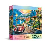Trefl - Square Box - Italian Lakeside Town - 3000 Piece Jigsaw Puzzle Red 46"x33" Print, DIY, Creative Fun, Classic Jigsaw for Adults and Children from 15 Years Old
