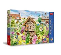 Trefl Tea Time 1000 Piece Jigsaw Puzzle - Home for Bees - Premium Quality Puzzle Pieces with Poster - 68.3cm x 48cm - Countryside Garden & Wildlife Scene - 1000 Piece Jigsaw Puzzles for Adults
