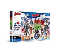 Trefl - The Courage Jigsaw Puzzles 160 XL Super Shape-Crazy Shapes, Big Pieces Fairy Tales Characters to Colour Age 6+, 50023, Marvel The Avengers