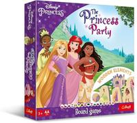 Trefl The Princess Party, Disney Princess Family Board Game, Wooden Toy Figures and Dice, Bring the Princesses to the Castle, A Game for the Youngest with Fairy Tale Figures, for Children from 3 Years