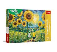Trefl - The Treflik Family, Inspired by Art, Walk Under Sunflowers - 100 Pieces - Colourful Puzzle with Fairy Tale Figures, Creative Entertainment, Toy for Children from 5 Years
