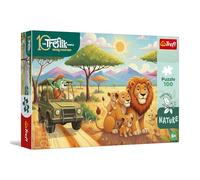 Trefl - The Treflik Family, Inspired By Nature, Lions - 100 Pieces - Colourful Puzzle Featuring Fairy-Tale Characters, Creative Entertainment, Fun for Children Aged 5 and Over