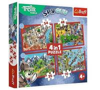 Trefl - The Treflik Family, Trefliks Travel - 4-in-1 Puzzles, 4 Puzzle Set, 35 to 70 Pieces - Various Difficulty Levels, for Children from 4 Years