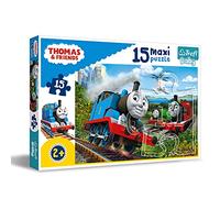 Trefl Thomas and Friends 14283 High-Speed Locomotives, 15 Maxi Pieces, for Children from 2 Years Puzzle