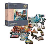 Trefl TR20147 Adult 1000 Pieces, Wood Craft, Irregular Shapes, 100 Figures American Monuments and Symbols, Modern Premium Wooden Puzzle, New York City Puzzle, Collage, 1000