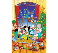 Trefl - Trefl: Disney, Mickey Mouse and Friends - Christmas - Puzzle 600 - Classic Disney Cartoon Characters for Adults and Children Aged 14+