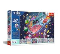 Trefl - Treflik Family, Bat - Puzzle 100 Elements - Colourful Puzzle Set with Heroes Fairy Tales, Collect All from the Collection, for Children from 5 Years