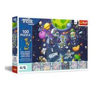 Trefl - Treflik Family, Robobot in Space - Puzzle 100 Elements - Colourful Puzzles with Heroes Fairy Tales, Collect All from the Collection, for Children from 5 Years