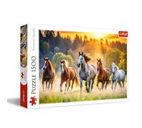 Trefl Wild Horses 1500 Pieces Tea with Animals, Classic Puzzle for Adults and Children from 14 Years, Multicoloured, 26215