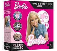 Trefl 20201, Beautiful Barbie - 50 Elements, Wood Craft Junior, Irregular Shapes, 10 Figures, Modern Puzzle Game, Game for Children, Multicoloured