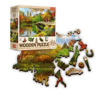 Trefl - Wooden Puzzle: Central Park, Manhattan, New York - 500+1 Elements, Wood Craft, Irregular Shapes, 50 Figures, Modern Premium Jigsaw Puzzle DIY for Adults and Children from 12 Years Old