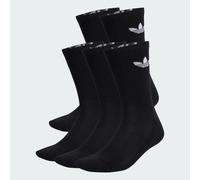 adidas Originals 6-Pack Trefoil Cushion Crew Socks - Black 8.5-10