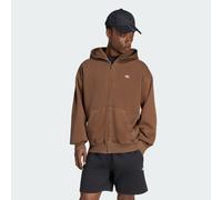 TREFOIL ESSENTIALS WASHED FULL ZIP LOOSE HOODIE
