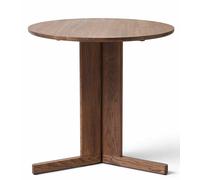 Trefoil table Ø 75 oak form & Refine oak dark matt lacquered - KP_FORM REFINE TREFOIL 75