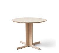 Trefoil Table Ø90 White-oiled Oak