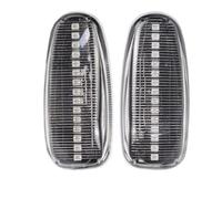 TREGOO Compatible With Benz For C-Class For W202 1994-1997 For CLK-Class For W208 1997-2000 Side Marker Turn Signal Indicator Dynamic Light Blinker Car Dynamic Turn Signal(White)