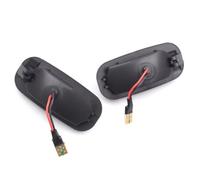 TREGOO Compatible With Land For Rover For Defender 2007 2008 2009 2010 2011 2012 2013 2014 2015 Dynamic Flowing Side Marker Lights Turn Signal Car Dynamic Turn Signal(Black)