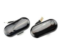 TREGOO Compatible With Smart For Fortwo For Coupe 453 For Cabriolet 453 Dynamic Turn Signal Lights Side Marker Auto Parts Car Dynamic Turn Signal(Black)