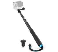Trehapuva 28” Extension Selfie Stick Compact Handle Grip Adjustable Pole Waterproof Monopod Accessories Compatible with GoPro Hero 13 12 11 10 9 8 7 6 Insta360 AKASO DJI Osmo Action Camera and More
