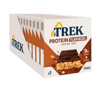 Trek Cocoa Chocolate Flavour Topped Oat Protein Flapjacks, 150 g, Pack of 12