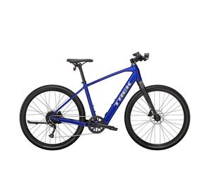 Trek Dual Sport+2 Electric Hybrid Bike 2023 Hex Blue
