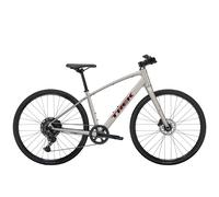 TREK FX 3 Stepover Gen 4 Hybrid Bike in Lunar Silver M