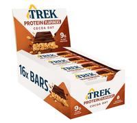 Trek High Protein Flapjack Cocoa Oat, 50 g - Gluten Free Bars ? Healthy Snack Bars ? Plant Based Protein - Vegan Bars (Pack of 16 Bars) |