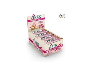 TREK High Protein Flapjack White Chocolate Raspberry - Gluten Free - Plant Based - Vegan Snack - 50g x 16 bars