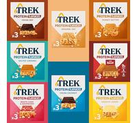 Trek Protein Flapjacks Bars 24 x 50g - Mixed Case Variety Pack - Natural Ingredients Snacks, Vegan Protein Bar
