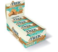 TREK Salted Caramel High-Protein Flapjack - Gluten Free, Plant-Based, Vegan Snack - 50g x 16 Bars (9g Protein per Bar) (Protein Bars)