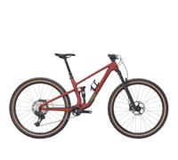 TREK Top Fuel 9.8 Gen 4 Full Suspension Mountain Bike in Matte Sedona Red and Pennyflake Ml