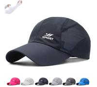 TrekAir Sport Cap,Trekair Golf Cap,Double Mesh Breathable Lightweight Quick-Dry Hat Sun for Pickleball,Tennis,Running,Outdoor (UK, Alpha, One Size, Navy Blue)