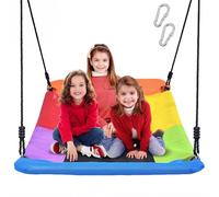 Trekassy 60" Giant Skycurve Platform Tree Swing - 326kg/718lb Weight Capacity, Weatherproof Platform Swing with Adjustable Hanging Ropes, Outdoor Nest Swings for Kids & Adults