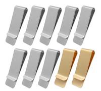Treki 10 Pcs Small Money Clips Stainless Steel Card Clip Slim Cash Wallet Credit Holder for Men and Women(Silver and Gold)